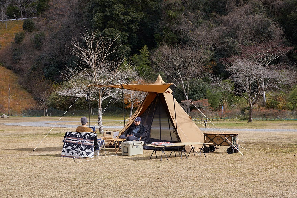 WAQ Alpha T/C ＋ 二股化ポール ＋ グランドシート - テント/タープ