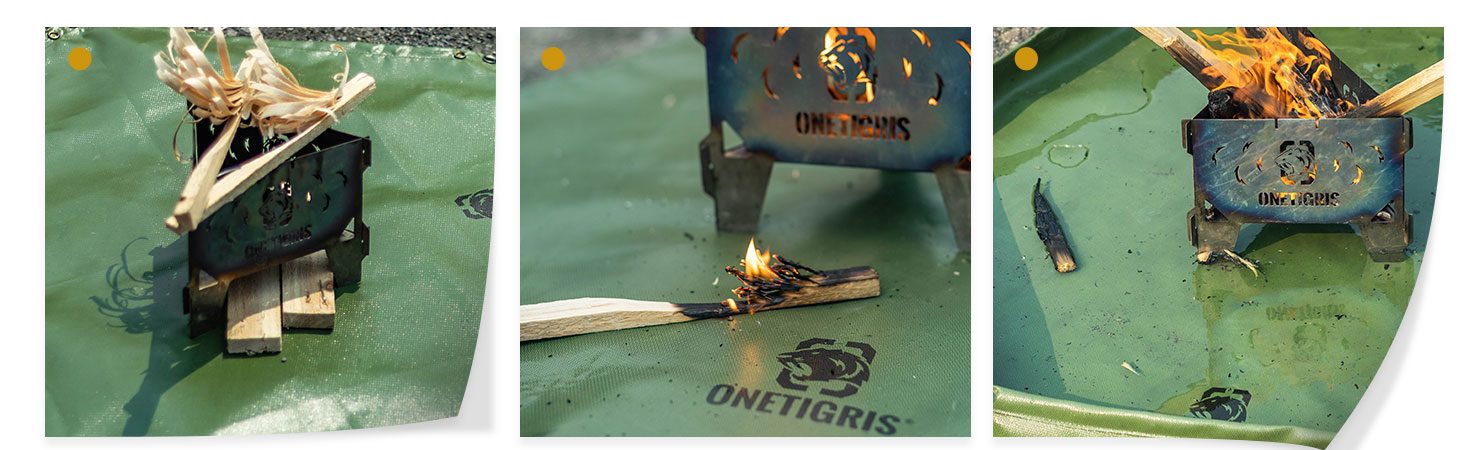 OneTigrisバスタブ型六角焚き火台シート
